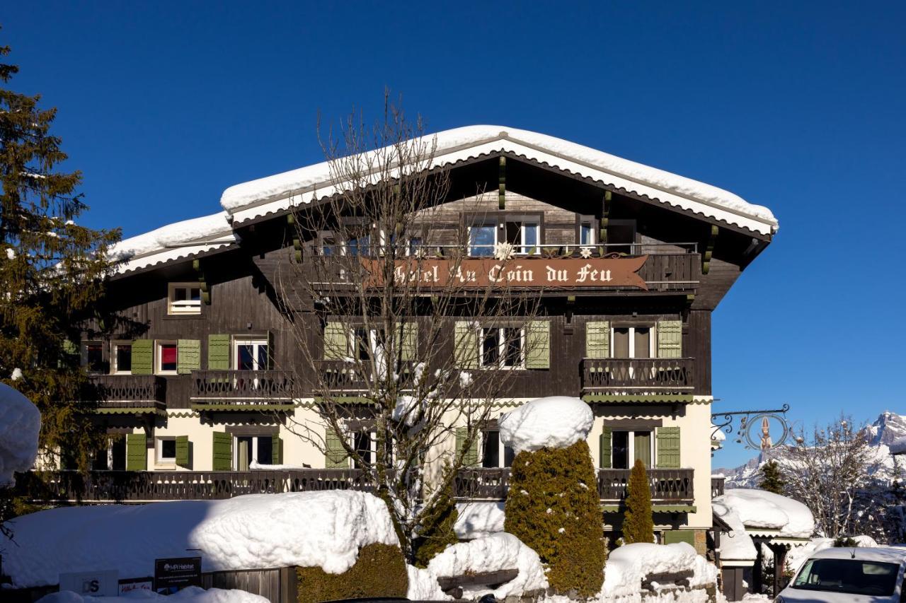 Au Coin Du Feu Hotel Megeve Bagian luar foto