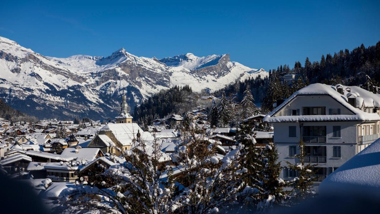 Au Coin Du Feu Hotel Megeve Bagian luar foto